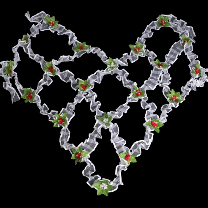 Украшение на капот "Сетка", цвет белый