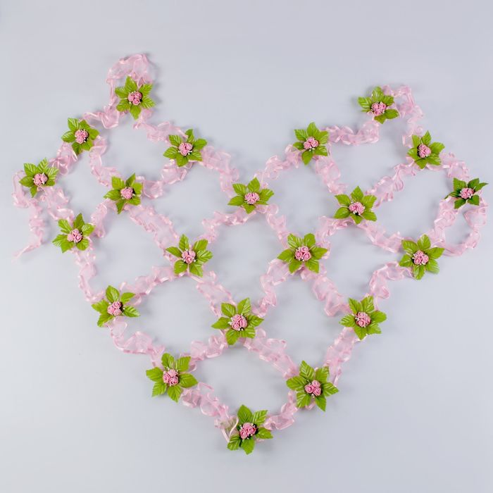 Украшение на капот "Сетка", цвет розовый