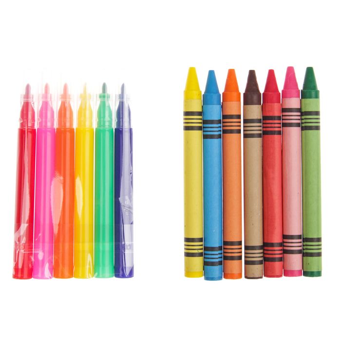 Доска для рисования "Космическое путешествие", рулон 3 м., маркеры 6 шт., восковые карандаши 8 шт.