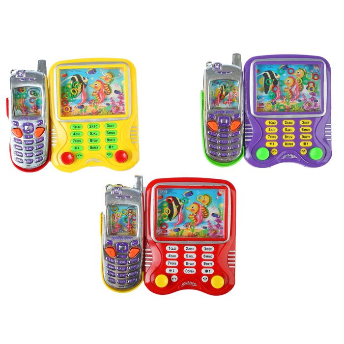Водная игра "Телефон" 2 игры, цвета МИКС