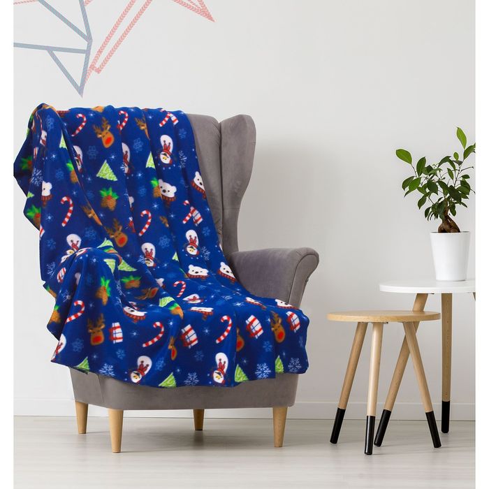 Плед "Экономь и Я" 150х180 см Новогодние забавы