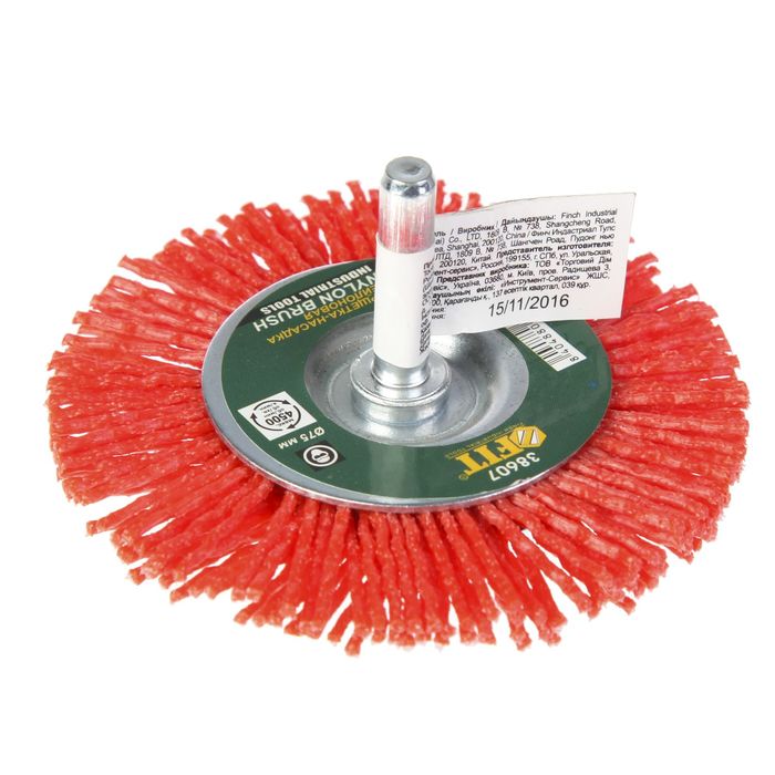 Корщетка-колесо FIT, нейлоновая со штифтом, 75 мм