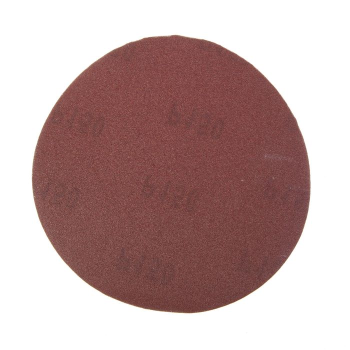 Круги шлифовальные сплошные FIT (липучка), алюминий-оксидные, 125 мм, 5 шт, Р150