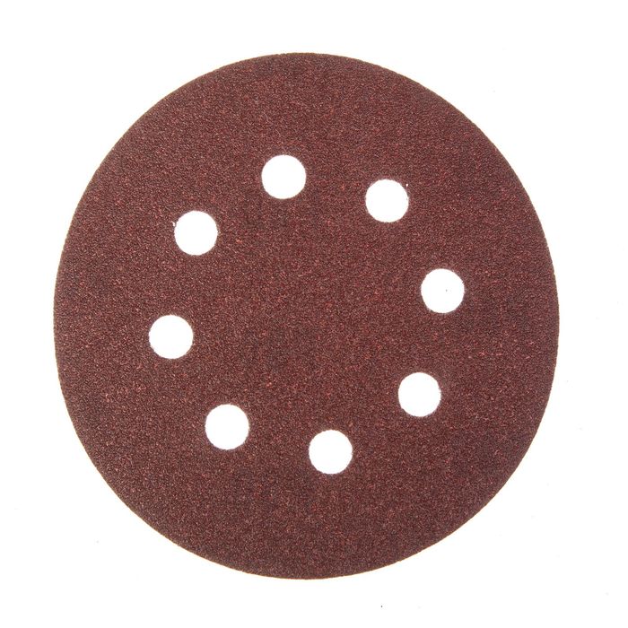Круги шлифовальные с отверстиями FIT (липучка), алюминий-оксидные, 125 мм, 5 шт, Р80