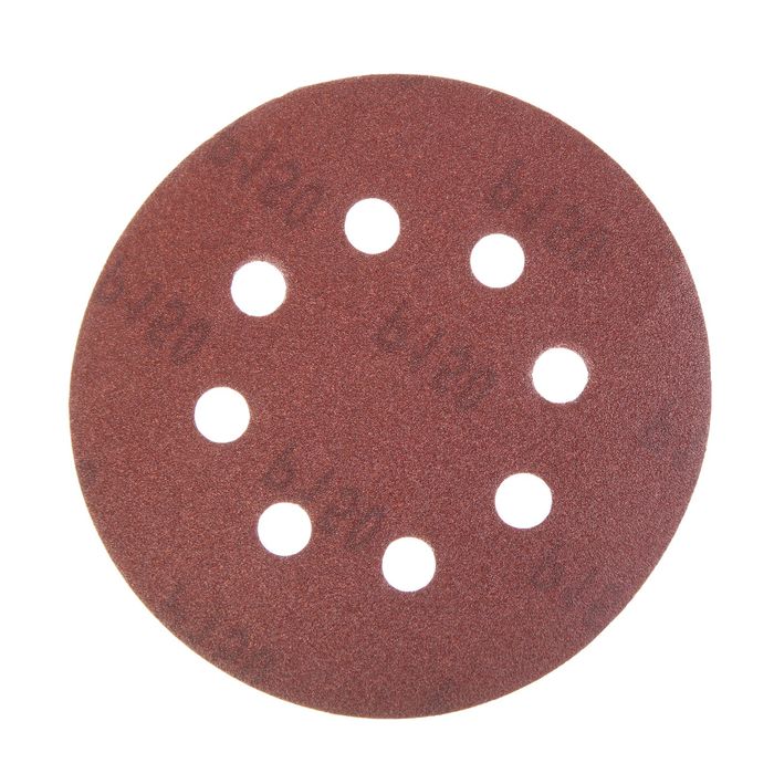 Круги шлифовальные с отверстиями FIT (липучка), алюминий-оксидные, 125 мм, 5 шт, Р150