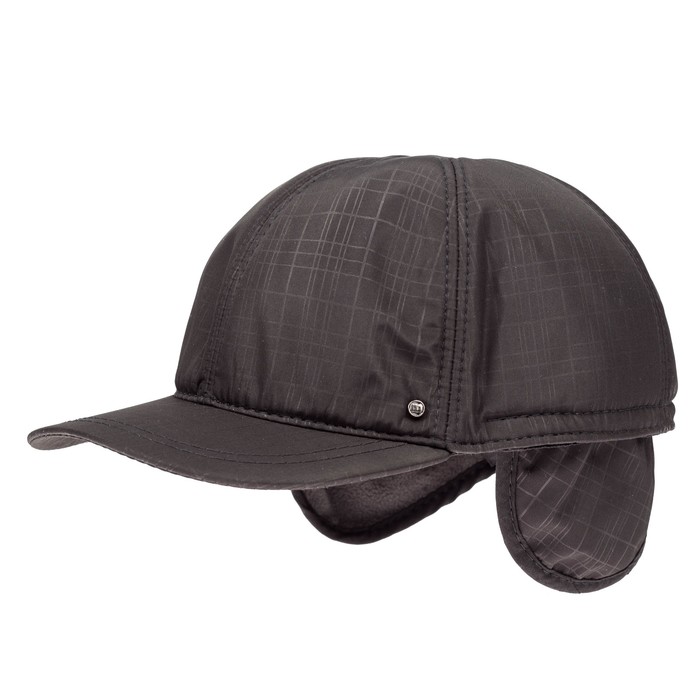 Бейсболка, размер 55-56, цвет чёрный, клетка, 156.241.072