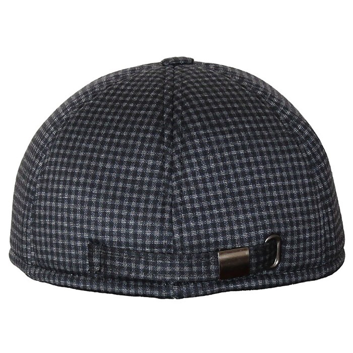 Бейсболка, размер 55-56, цвет чёрный/серый, клетка, 156.356.552