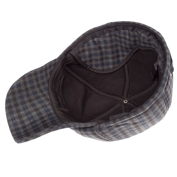 Бейсболка, размер 55-56, цвет чёрный/серый, клетка, 156.358.552