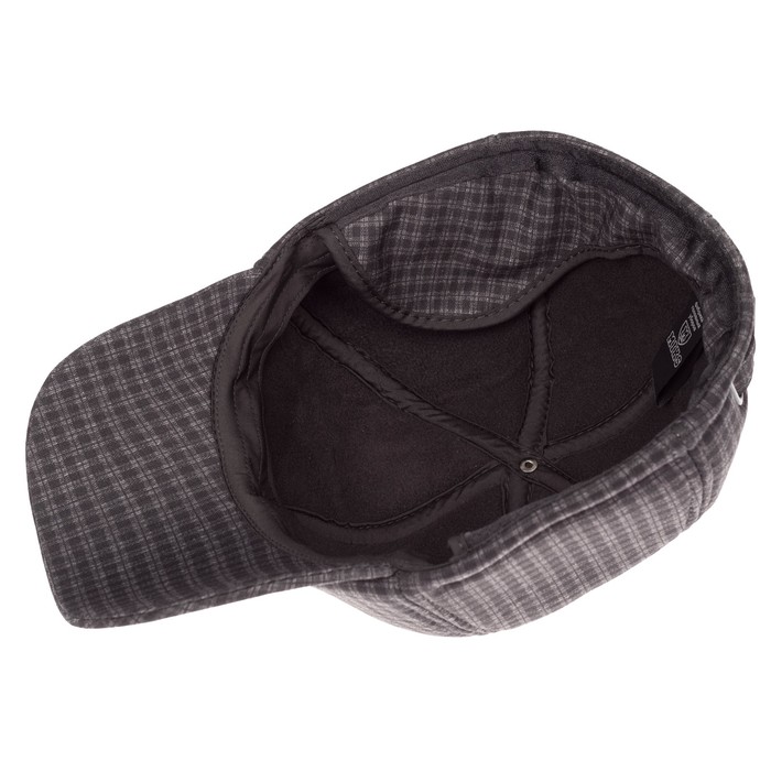 Бейсболка, размер 59-60, цвет чёрный/серый, клетка, 156.452.552