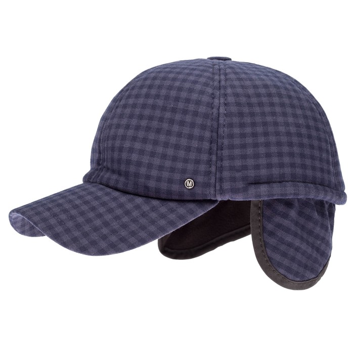 Бейсболка, размер 60-61, цвет синий/серый, клетка, 156.823.552