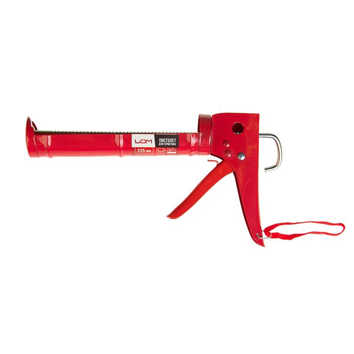 Пистолет для герметика LOM, полукорпусной, зубчатый шток, 225 мм