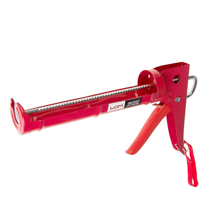 Пистолет для герметика LOM, полукорпусной, зубчатый шток, 225 мм