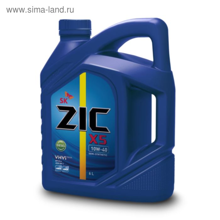 Масло моторное ZIC X5 10W-40 DIESEL, 4 л масло моторное zic x7 10w 40 diesel ci 4 1 л
