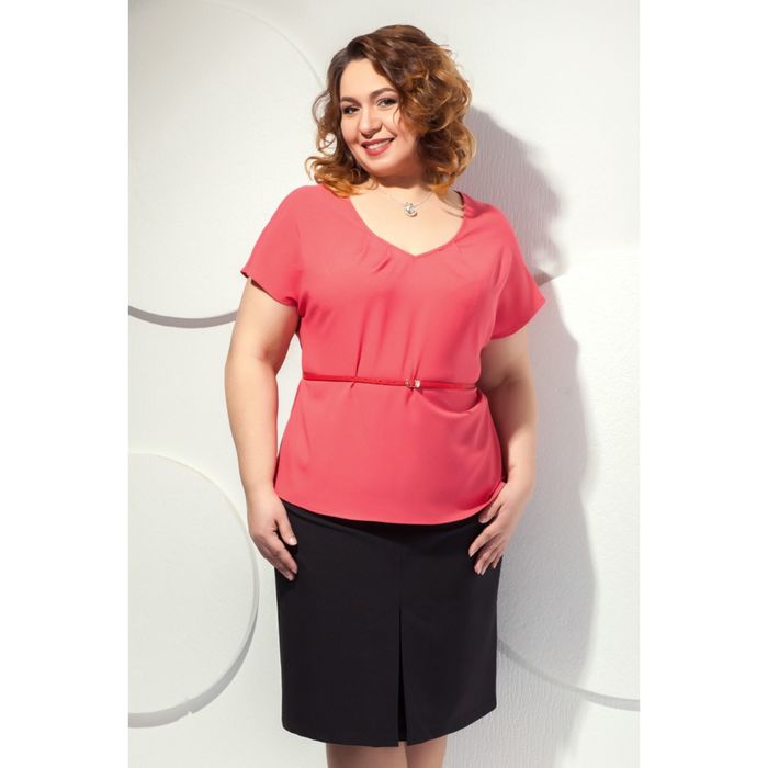 Блуза женская, размер 60, цвет коралловый Б-148/3