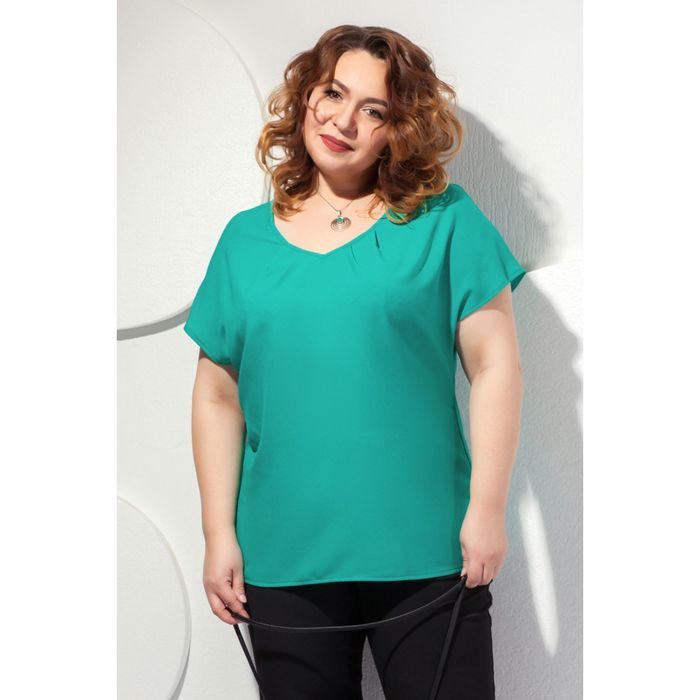 Блуза женская, размер 54, цвет зелёный Б-148/5