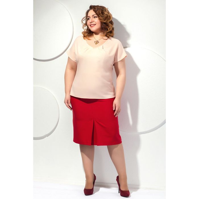 Блуза женская, размер 60, цвет персиковый Б-148/4