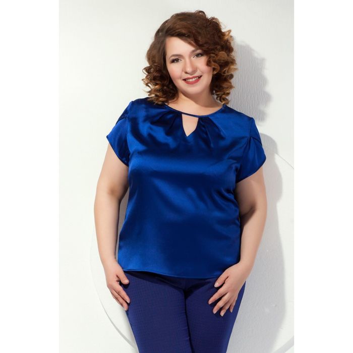 Блуза женская, размер 50, цвет синий Б-179/4