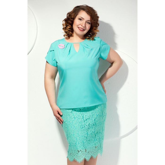 Блуза женская, размер 52, цвет мятный Б-179/3