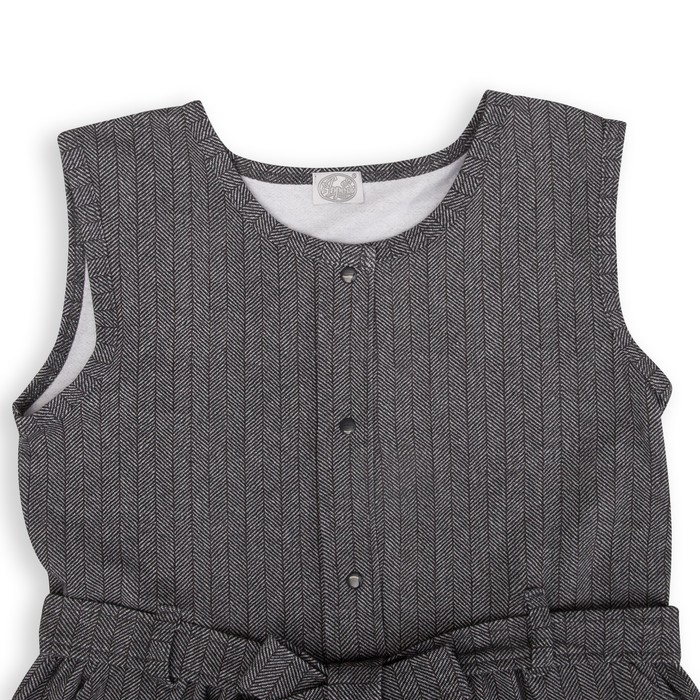 Сарафан для девочки "Школьная пора", рост 122 см (62), цвет серо-синий