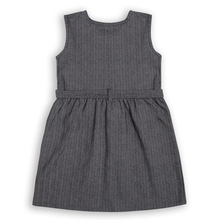 Сарафан для девочки "Школьная пора", рост 122 см (62), цвет серо-синий