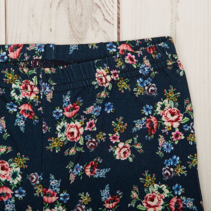 Рейтузы для девочки "Баллада", рост 98 см (52), цвет синий, принт розы ДРЛ894820н