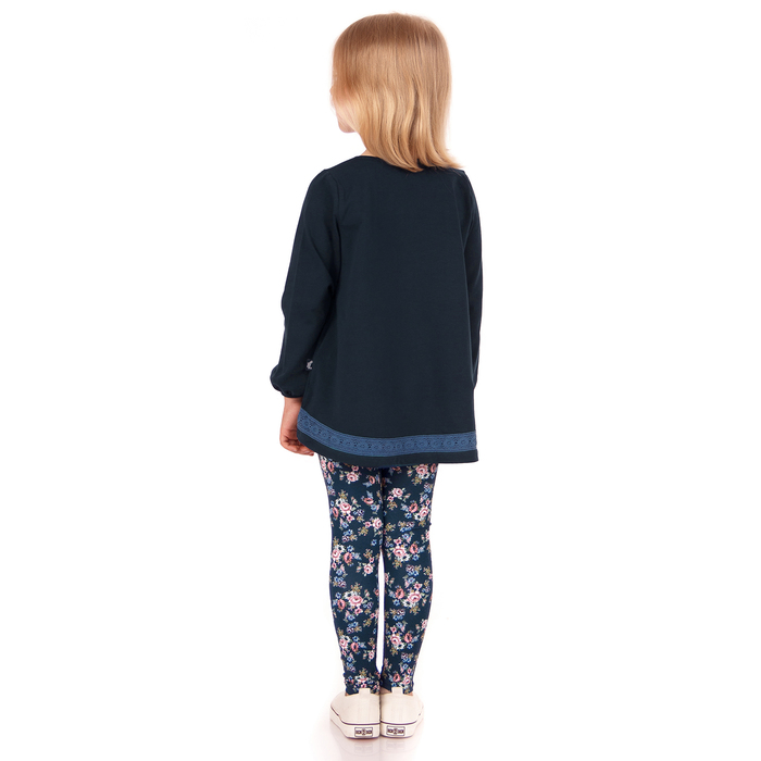 Рейтузы для девочки "Баллада", рост 98 см (52), цвет синий, принт розы ДРЛ894820н