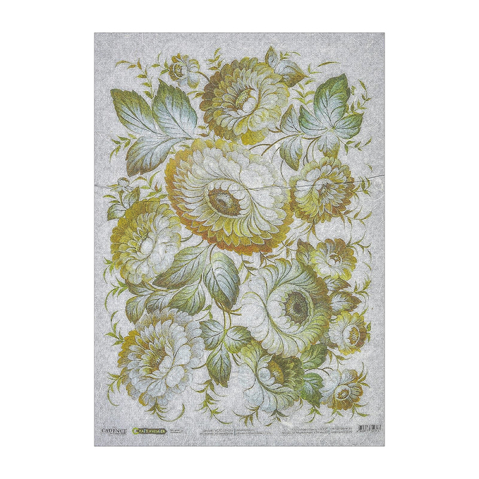 Рисовая бумага для декупажа "Календула" формат A3, 25г/м