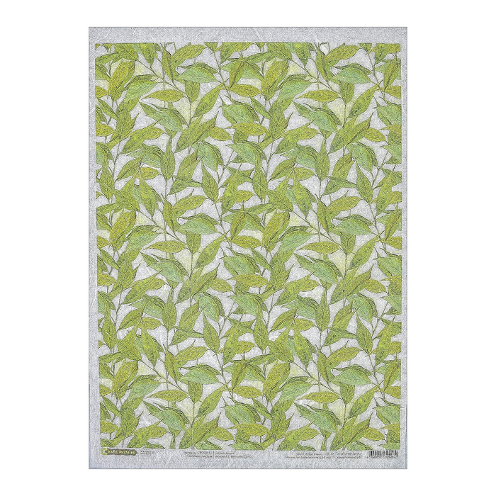 Рисовая бумага для декупажа "Зеленые листья" A3 25г/м