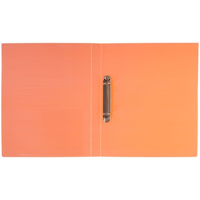Папка на 2 кольцах А4 пластиковая, 25 мм, 700 мкм Berlingo Neon, неоновая оранжевая