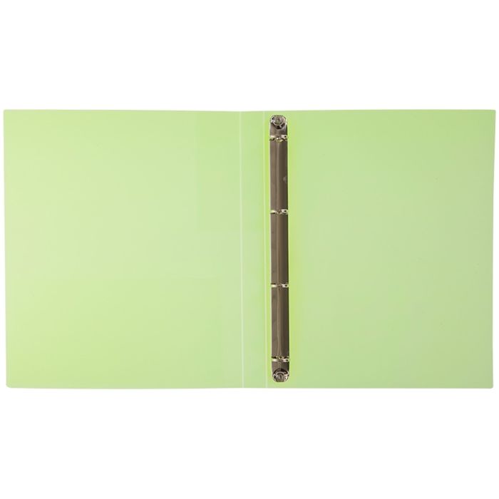 Папка на 4 кольцах А4 пластиковая, 25 мм, 700 мкм Berlingo Neon, неоновая зелёная