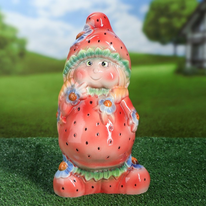 Садовая фигура "Клубничка" глазурь, микс