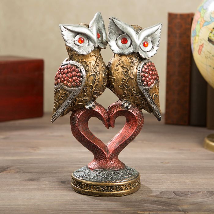 Сувенир "Совята №2" со стразами 23 см