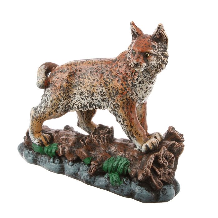 Статуэтка "Рысь" водная краска 30*35 см