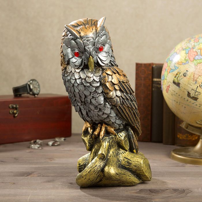 Копилка "Сова №2" со стразами цветная 30 см