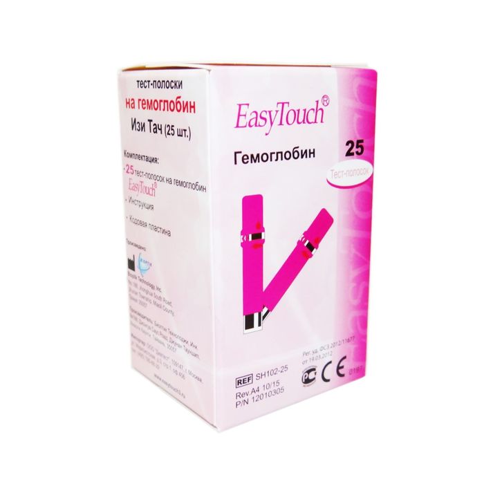 Тест-полоски на гемоглобин EasyTouch (25 шт)