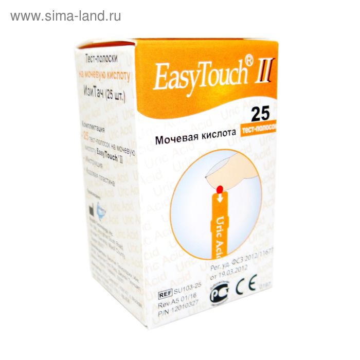 Тест-полоски на мочевую кислоту EasyTouch (25 шт)