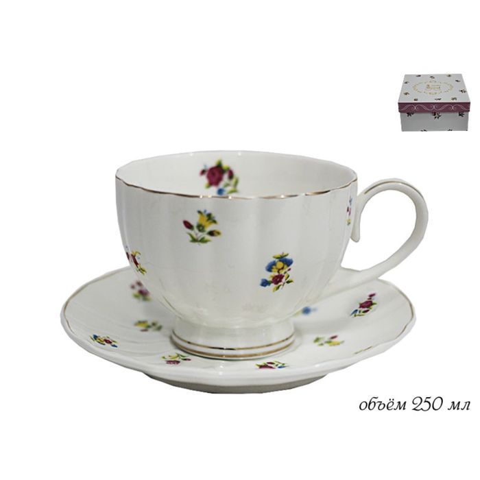 Чашка с блюдцем, в подарочной упаковке
