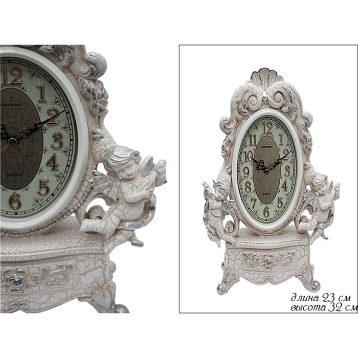 Часы настольные "Ангелы", белые