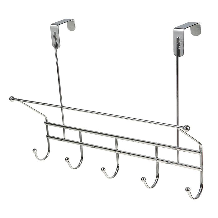 Вешалка надверная, 5 крючков, держатель для полотенец 42х16х27 см