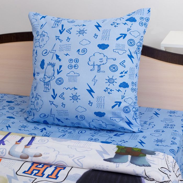 КПБ 1,5сп Цветан и Облачко 143*215, 150*214, 70*70 см 1 шт, бязь, хл100 120 гм