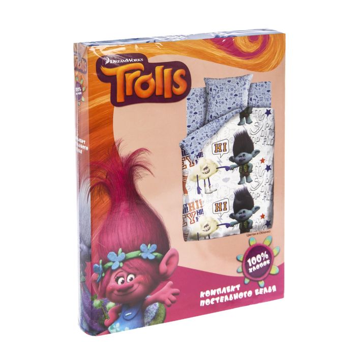 КПБ 1,5сп Цветан и Облачко 143*215, 150*214, 70*70 см 1 шт, бязь, хл100 120 гм