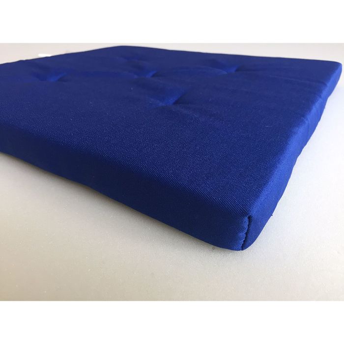 Подушка на стул Простая 38х38 см, h 3 см, цвет василек, 80%п/э,20%хл,ВО, пoролон