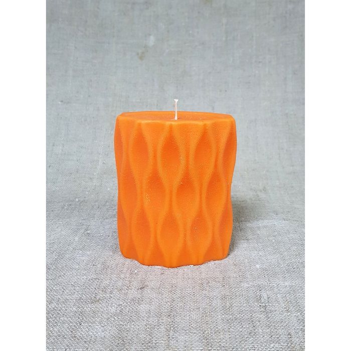 Свеча "Волна" 9,5х11,5см, оранжевая