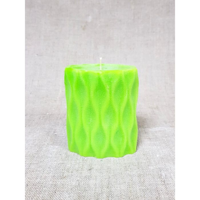 Свеча "Волна" 9,5х11,5см, зелёная