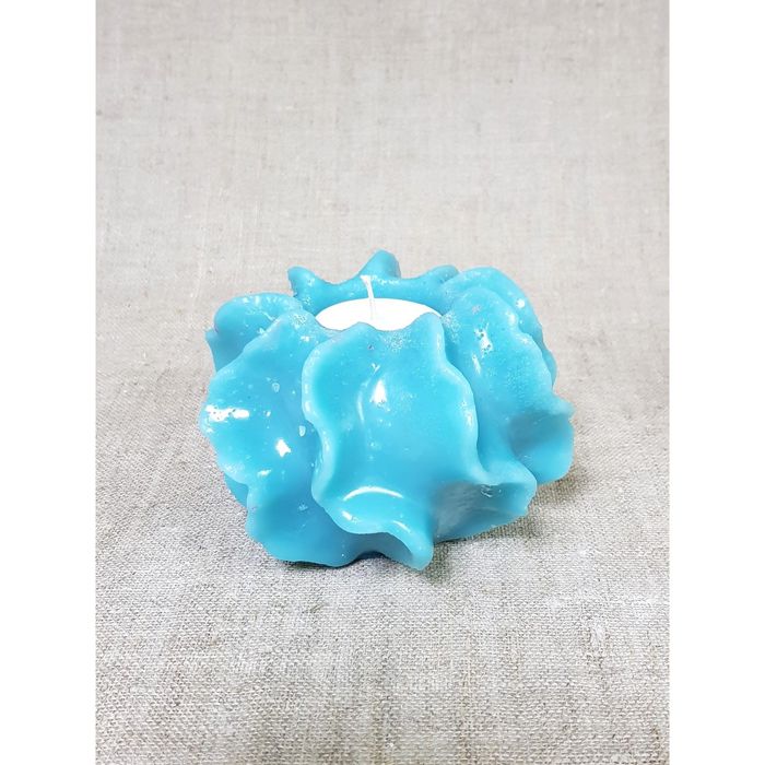 Свеча "Коралл" 12*8,5 бирюзовая