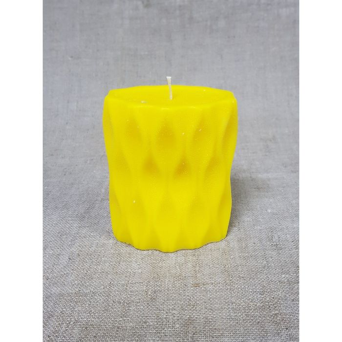 Свеча "Волна" 9,5х11,5см, жёлтая