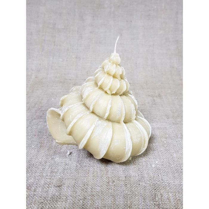 Свеча "Ракушка" 10.5*11.5 бежевая