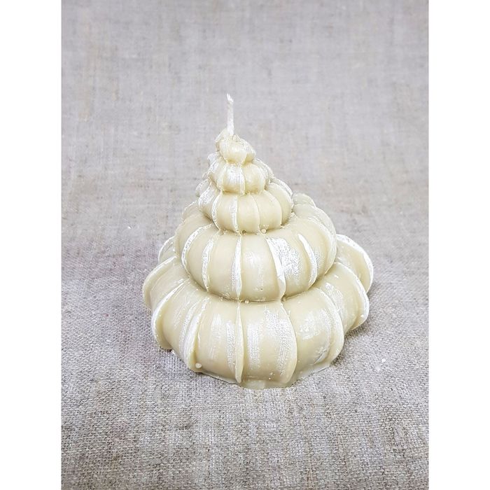 Свеча "Ракушка" 10.5*11.5 бежевая