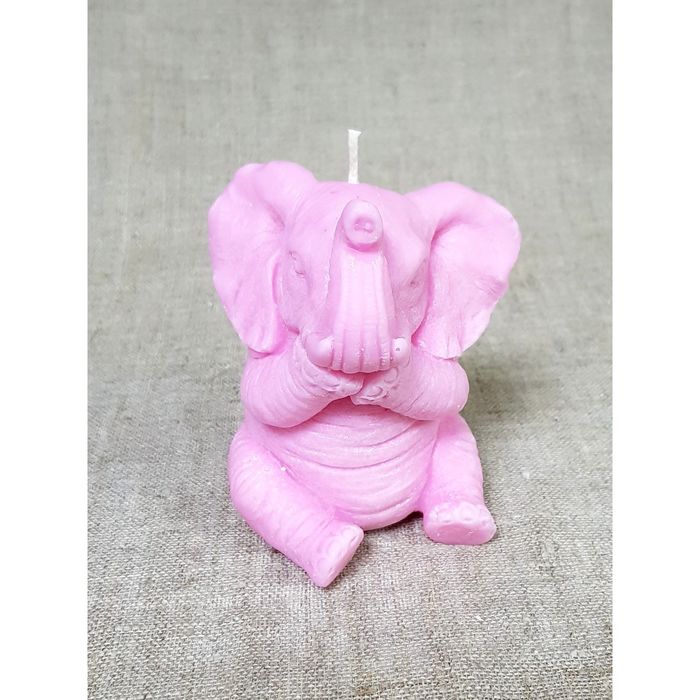 Свеча "Слон красавчик" 8*11,5 розовый