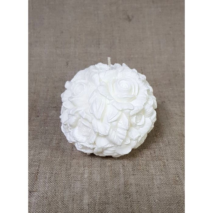 Свеча "Шар цветочный" 11*9 белый